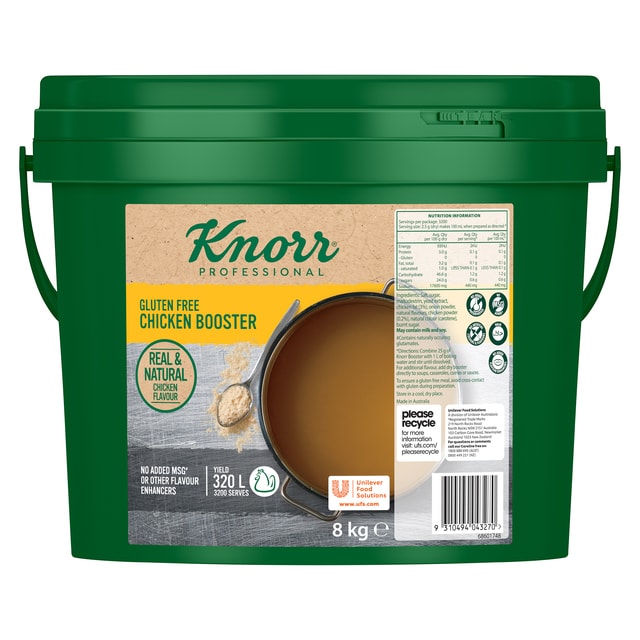 Knorr Professional Booster Chicken GF 8kg - Knorr Chicken Boosters deliver real & natural deliciousness with no compromise to taste.