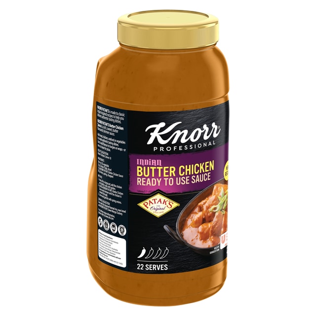 Knorr Professional Patak's Butter Chicken Sauce 2.2L - KNORR Patak’s Butter Chicken Sauce offers a mild, delicious curry that residents will love.