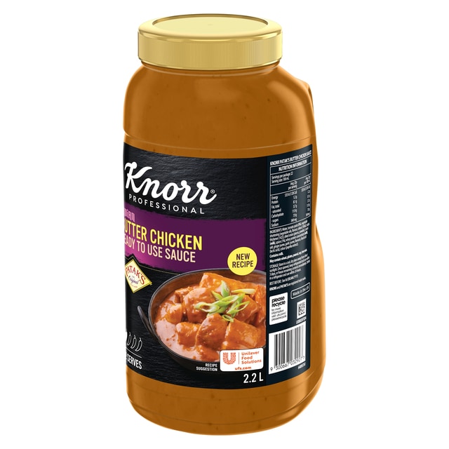 Knorr Professional Patak's Butter Chicken Sauce 2.2L - KNORR Patak’s Butter Chicken Sauce offers a mild, delicious curry that residents will love.
