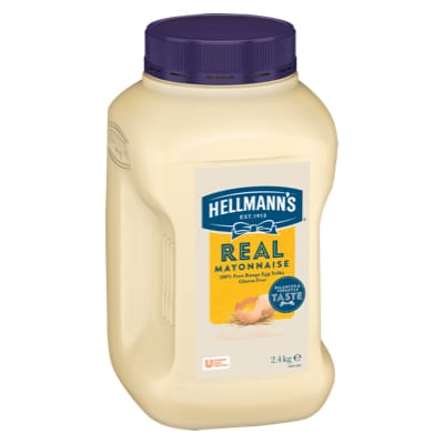 HELLMANN'S Real Mayonnaise 2.4 kg - HELLMANN'S Real uses traditional ingredients for a scratch-made taste. It's made with 100% free-range egg yolks, vegetable oil, lemon juice and vinegar.