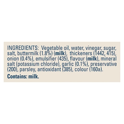 HELLMANN'S Ranch Dressing 2.55L - Our HELLMANN'S Salad Dressings provide exceptional coating performance for tastier salads.