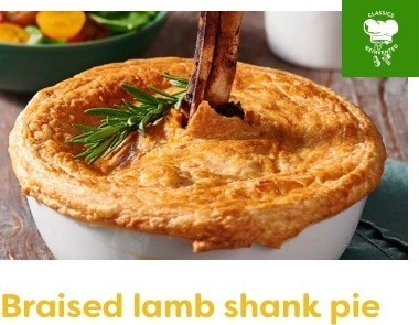 Braised lamb shank pie
