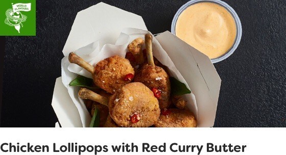 Chicken Lollipops with Red Curry Butter  Chicken Lollipops with Red Curry Butter