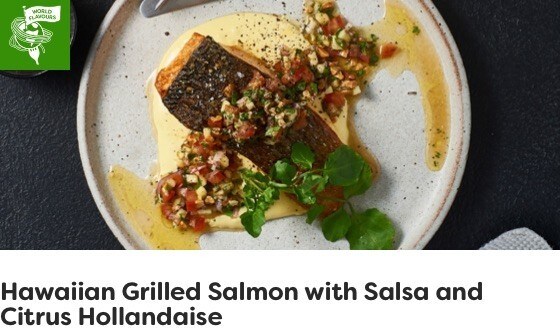 Hawaiian Grilled Salmon with Salsa and Citrus Hollandaise Hawaiian Grilled Salmon with Salsa and Citrus Hollandaise