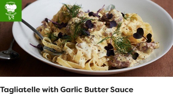 Tagliatelle with Garlic Butter Sauce Tagliatelle with Garlic Butter Sauce