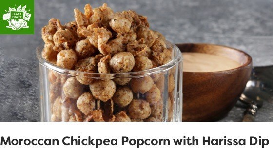 Moroccan Chickpea Popcorn with Harissa Dip Moroccan Chickpea Popcorn with Harissa Dip